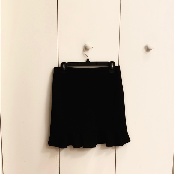 NWOT Sunset + Spring Black Ruffle Hem Skirt, Med - Picture 4 of 5